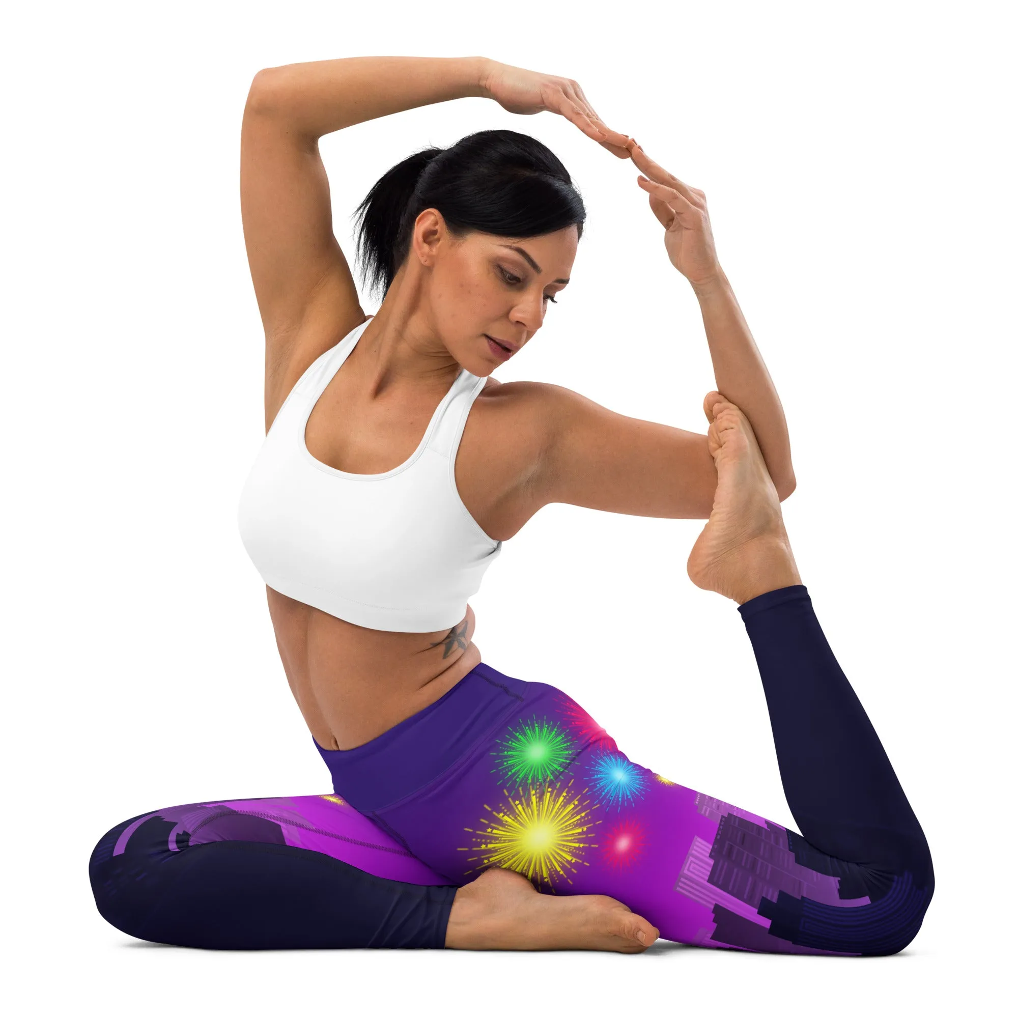 New Year City Yoga Leggings