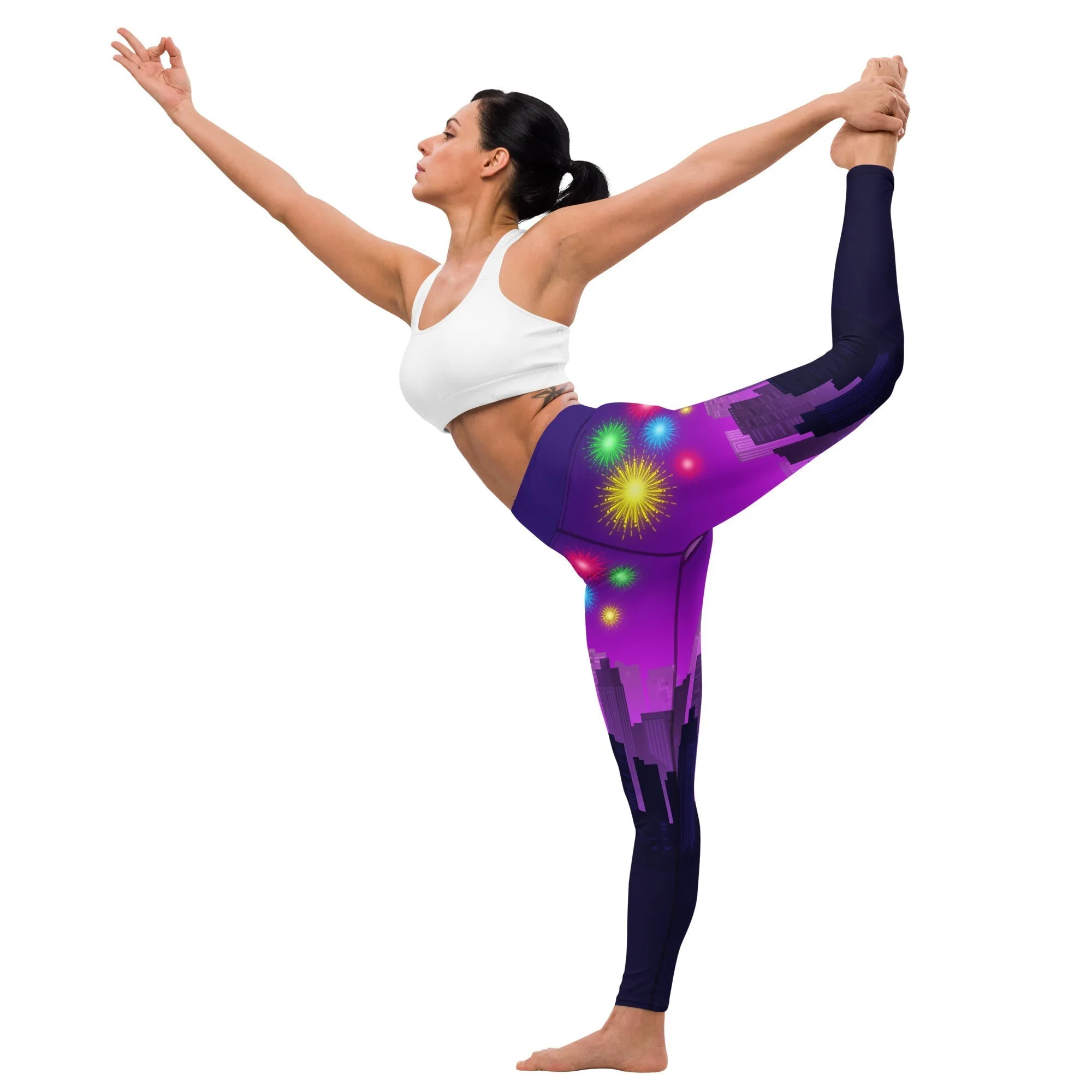 New Year City Yoga Leggings