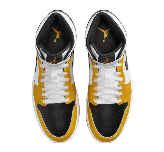 Nike air jordan 1 mid (yellow ochre/ yellow ochre/ black/ white/ yellow ochre) men us 8-13 dq8426-701