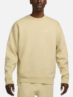 NIKE Solo Swoosh Fleece Crewneck - Beige