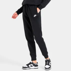 Nike Sportswear Club Fleece Women's Mid-Rise Joggers Black / White