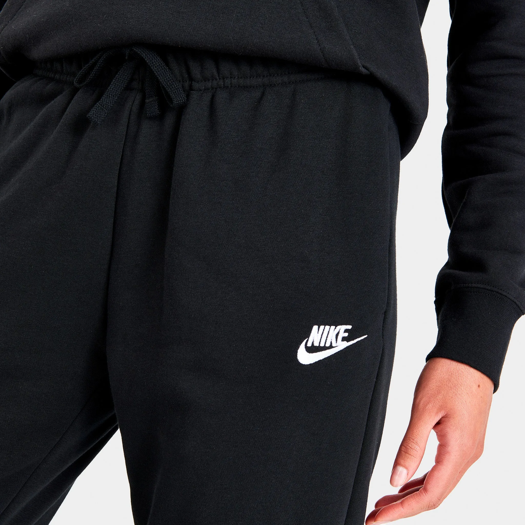 Nike Sportswear Club Fleece Women's Mid-Rise Joggers Black / White