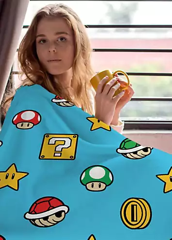 Nintendo Super Mario Continue Fleece Blanket | Kaleidoscope