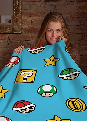 Nintendo Super Mario Continue Fleece Blanket | Kaleidoscope