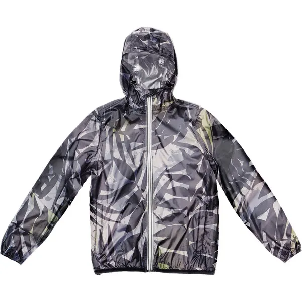 O8 Lifestyle Women's Sloane Print Packable Rain Jacket, Palm Print