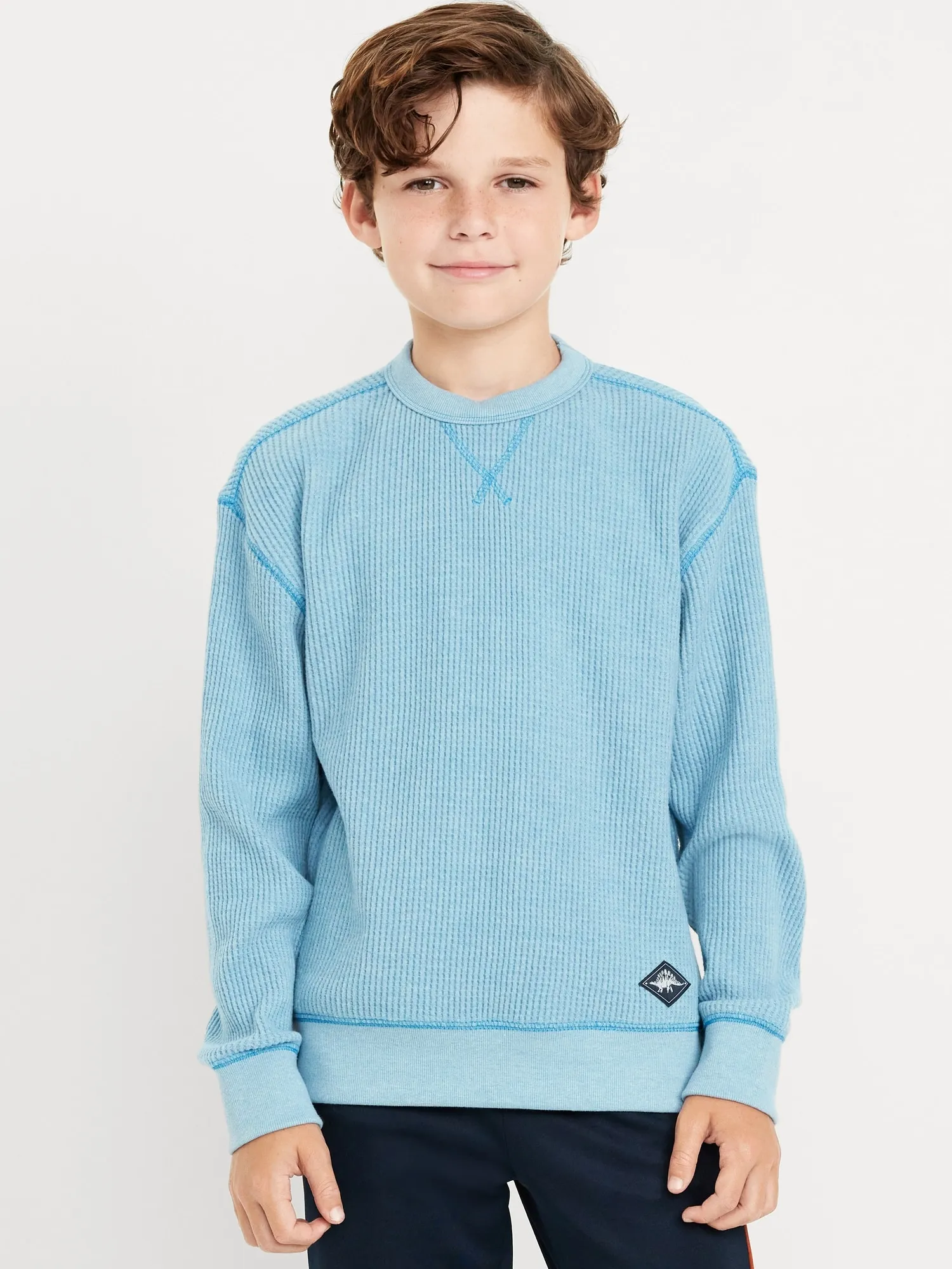 Old Navy Oversized Long-Sleeve Thermal-Knit T-Shirt for Boys