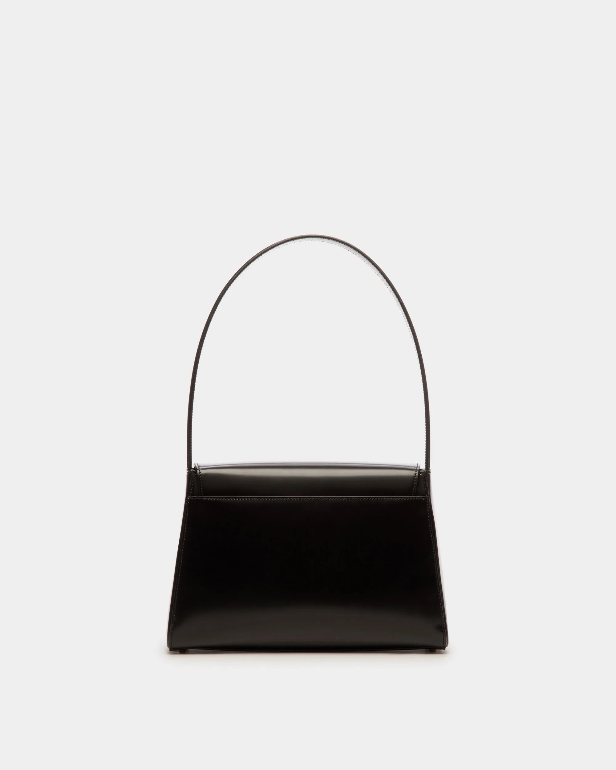 Ollam Shoulder Bag in Black Brushed Leather