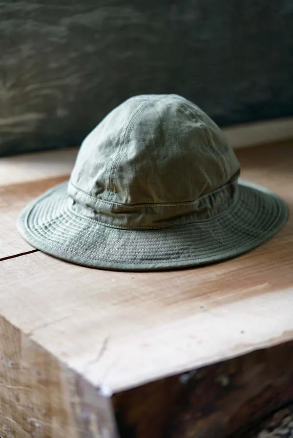 orSlow U.S NAVY HAT HERRINGBONE - Green