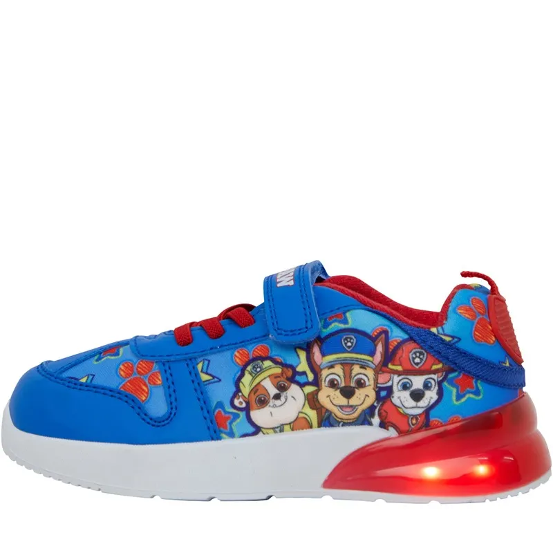 PAW Patrol Boys Eakins Lights Trainers Blue/Red