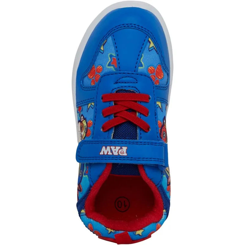 PAW Patrol Boys Eakins Lights Trainers Blue/Red