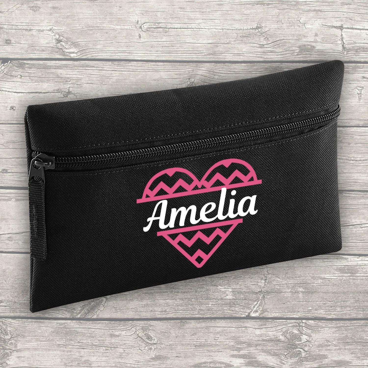 Personalised 12 Litre Backpack - Water Bottle - Lunch Bag - Pencil Case - Back To School -  Heart with Name