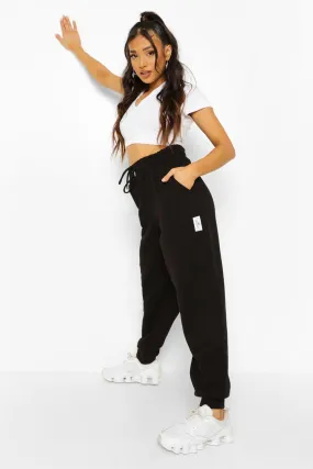 Petite Boyfriend Label Detail Joggers