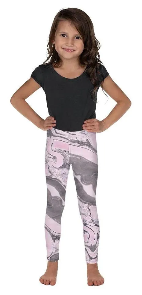 Pink Marble Kid's Leggings