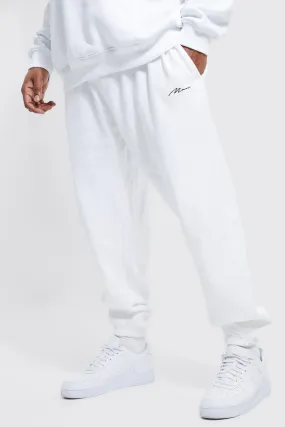 Plus Man Signature Embroidered Joggers