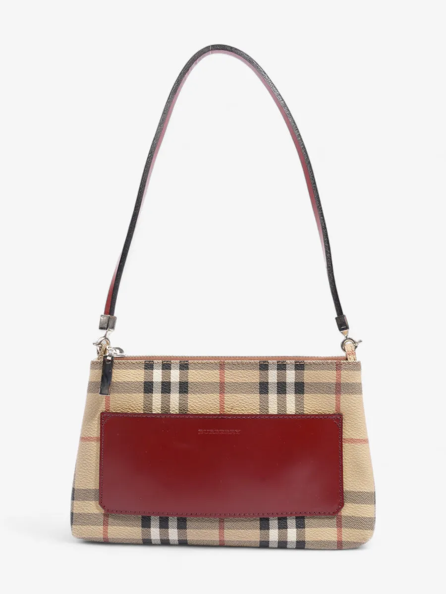 Pochette Shoulder Bag Haymarket Check / Red Coated Canvas