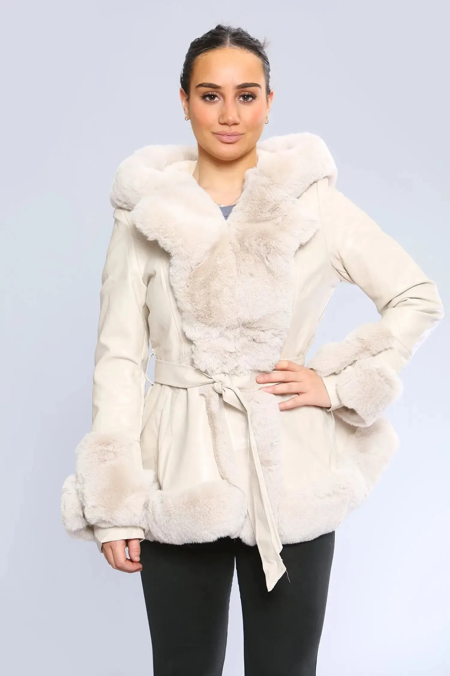 Poppy Faux fur Hooded Jacket