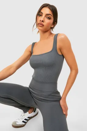 Premium Seamless Contour Ribbed Sculpt Leggings