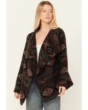 Product Name:  Cripple Creek Women's Southwestern print Blanket Wrap Jacket