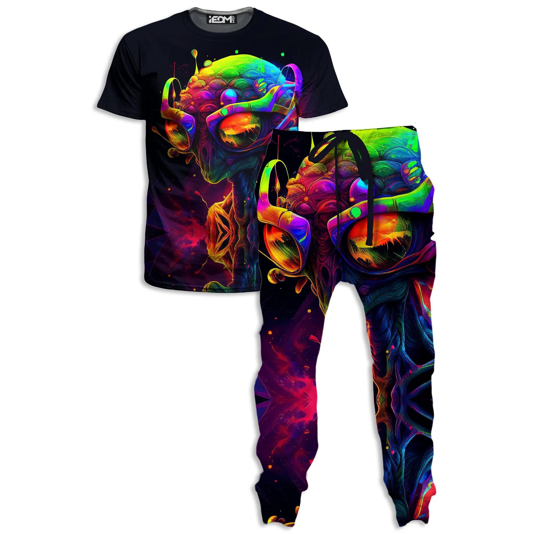 Psychedelic Alien T-Shirt and Joggers Combo