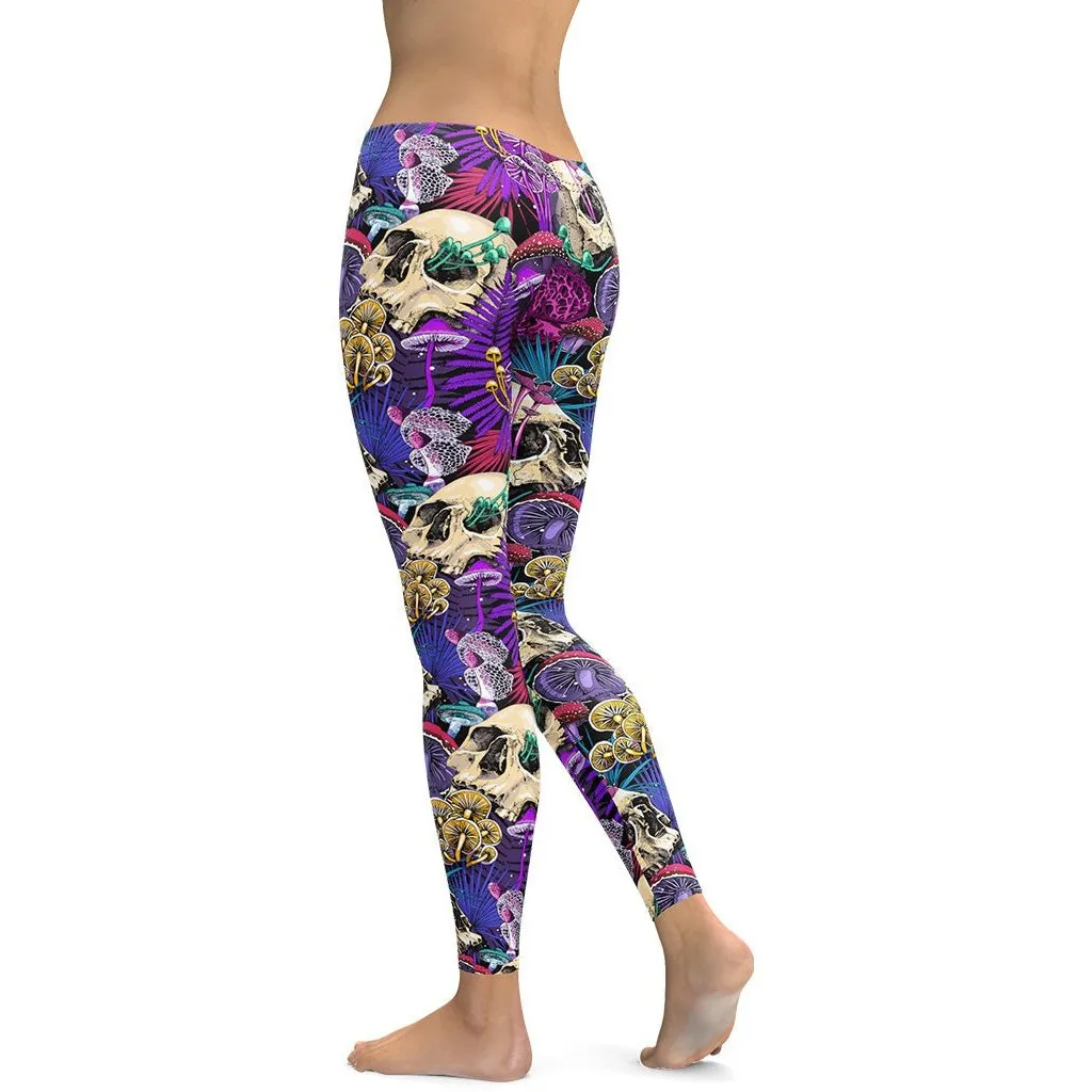 Psychedelic Skulls Leggings