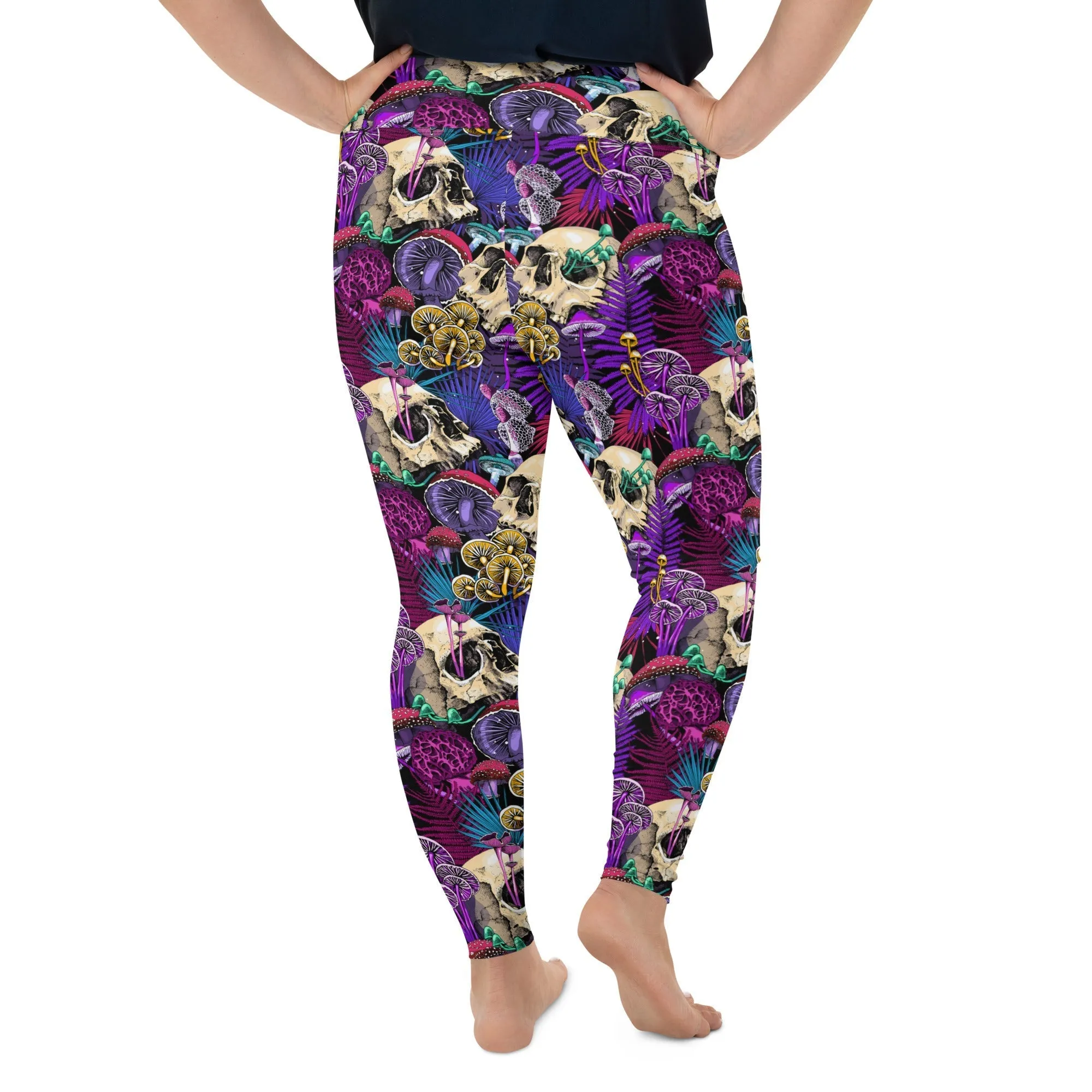 Psychedelic Skulls Plus Size Leggings