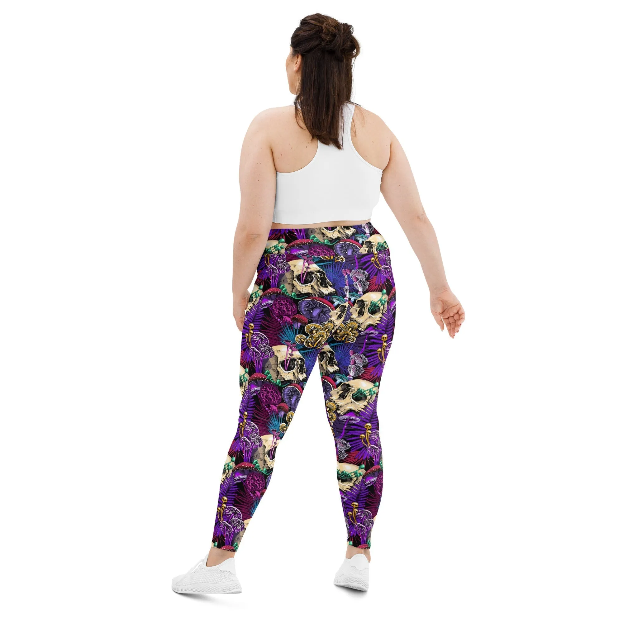 Psychedelic Skulls Plus Size Leggings