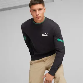 PUMA POWER Colourblock Men's Crew Neck Sweatshirt | PUMA Black-Vine | PUMA SHOP ALL PUMA | PUMA 