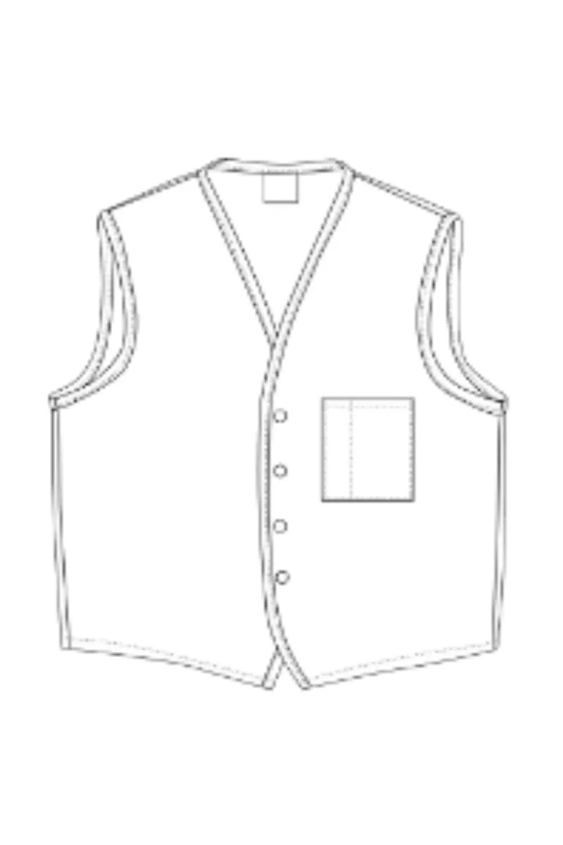 Purple 4-Button Unisex Vest with 1 Pocket