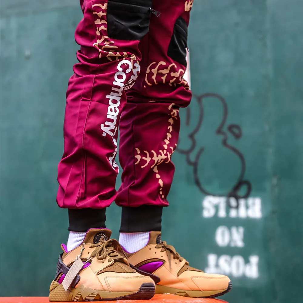 Rebirth Nylon Joggers Berry