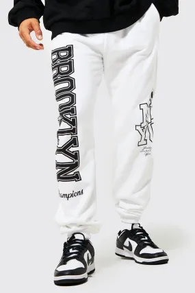 Regular Fit Brooklyn Varsity Graphic Joggers