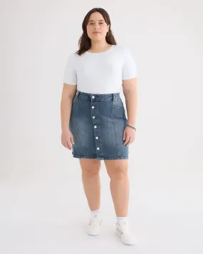 Responsible, Mini Denim Panelled Skirt, Medium Wash - d/C JEANS