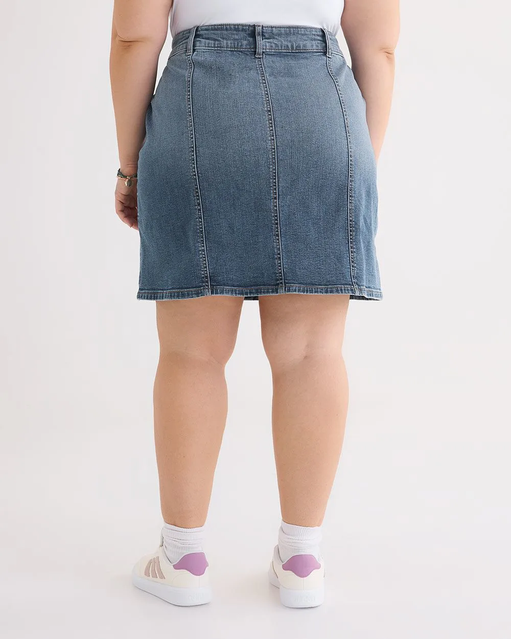 Responsible, Mini Denim Panelled Skirt, Medium Wash - d/C JEANS