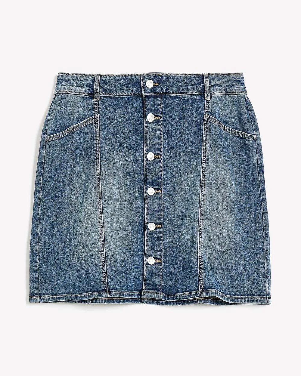 Responsible, Mini Denim Panelled Skirt, Medium Wash - d/C JEANS