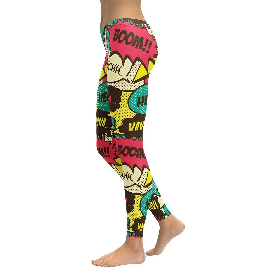 Retro Comic Book Leggings