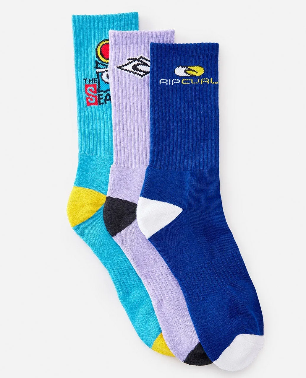 Retro crew fleece Sock 3 Pack