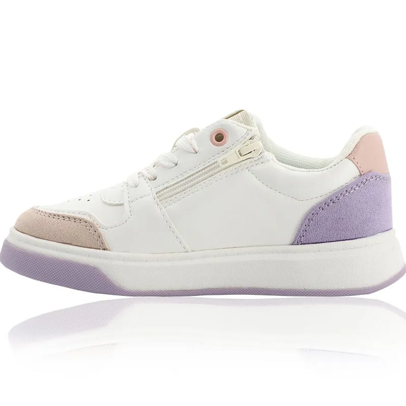 Rian Junior Trainers White / Purple / Pink