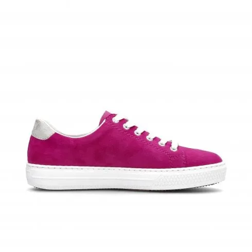 Rieker L59L1-31 | Fuchsia Nubuck | Womens Casual Trainers