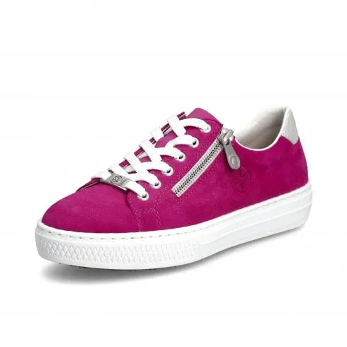 Rieker L59L1-31 | Fuchsia Nubuck | Womens Casual Trainers