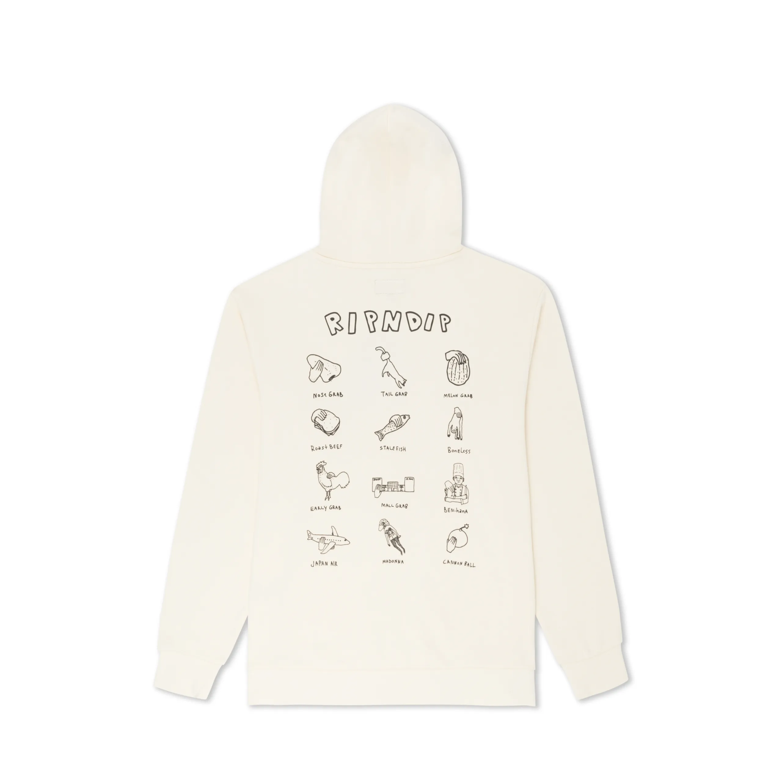 RIPNDIP Grabs Hoodie - Bone exclusive at Remix