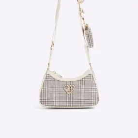 River Island Girls Purple Check Shoulder Bag