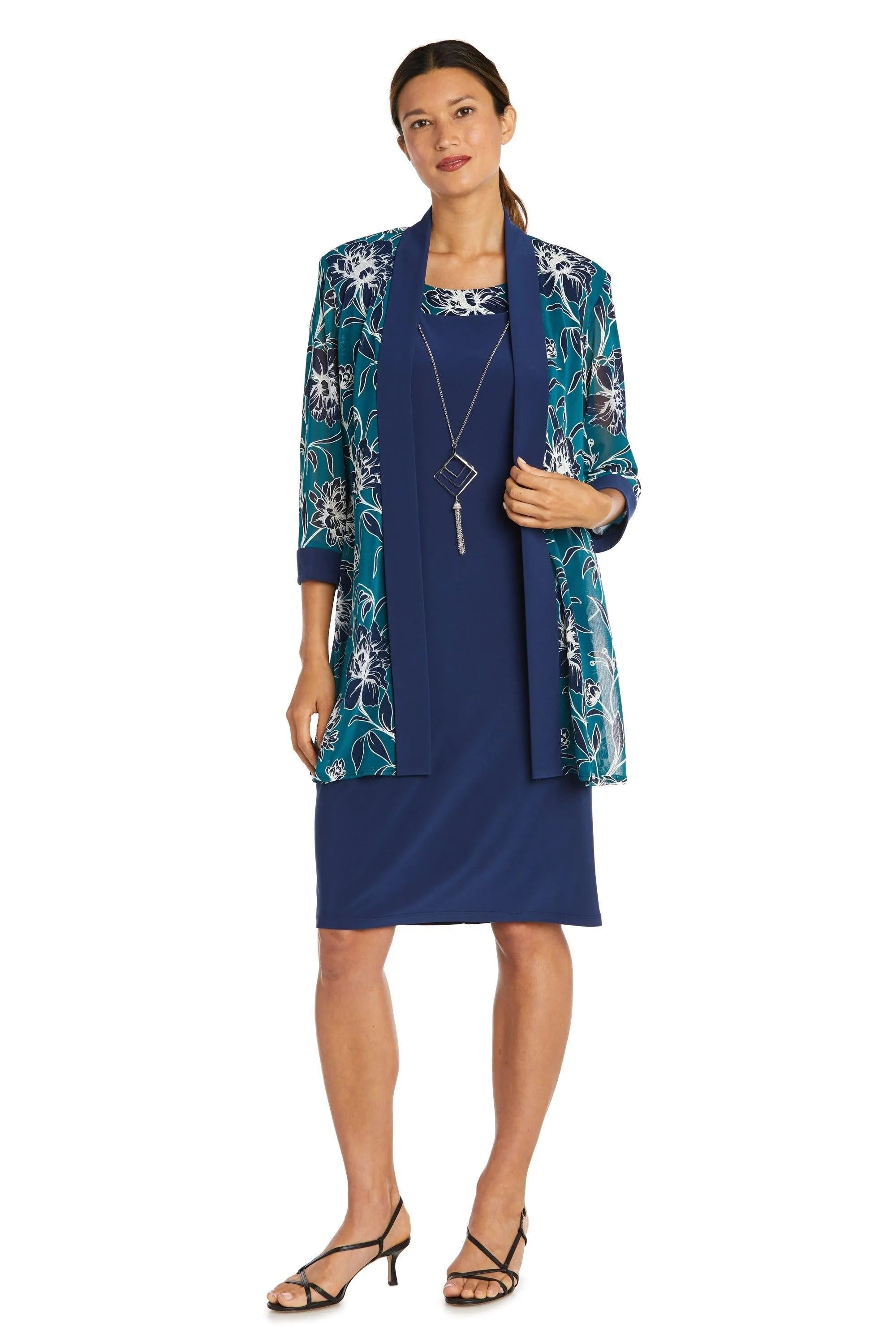 R&M Richards 7843P Short Piece Petite Jacket Dress