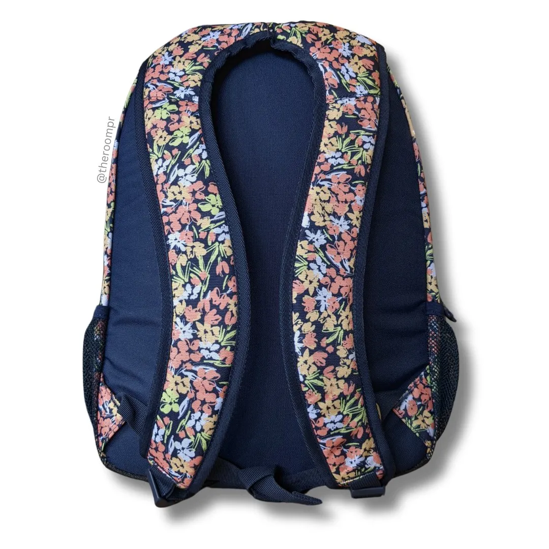 Roxy Shadow Swell Backpack - Coral and Navy Floral