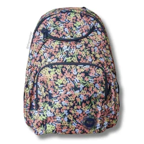 Roxy Shadow Swell Backpack - Coral and Navy Floral