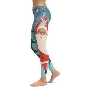 Santa Christmas Tree Leggings