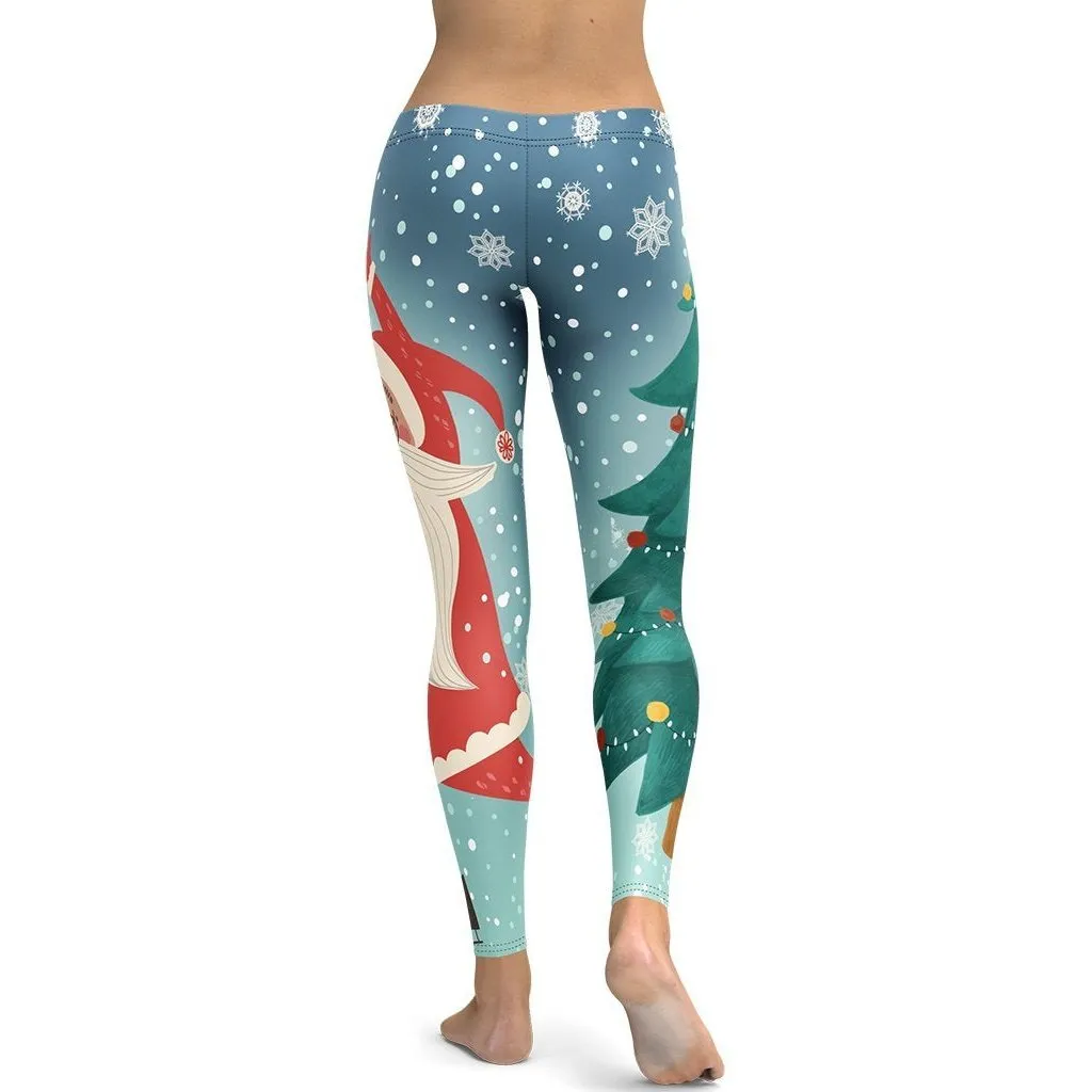 Santa Christmas Tree Leggings