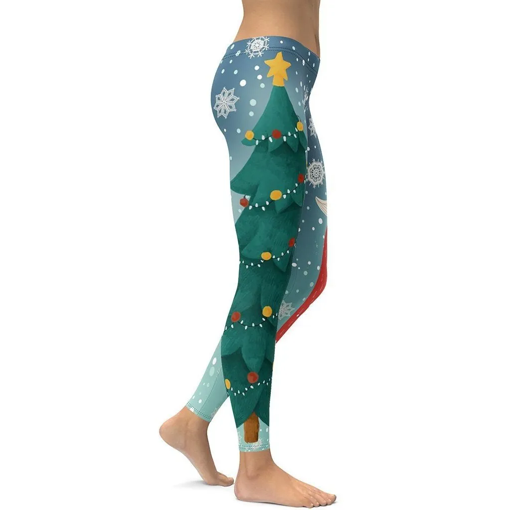 Santa Christmas Tree Leggings