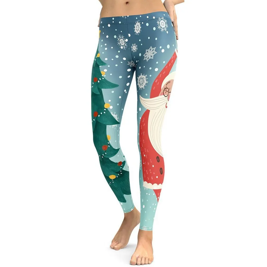 Santa Christmas Tree Leggings