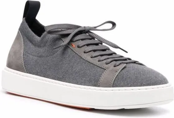 Santoni low-top lace-up sneakers Grey