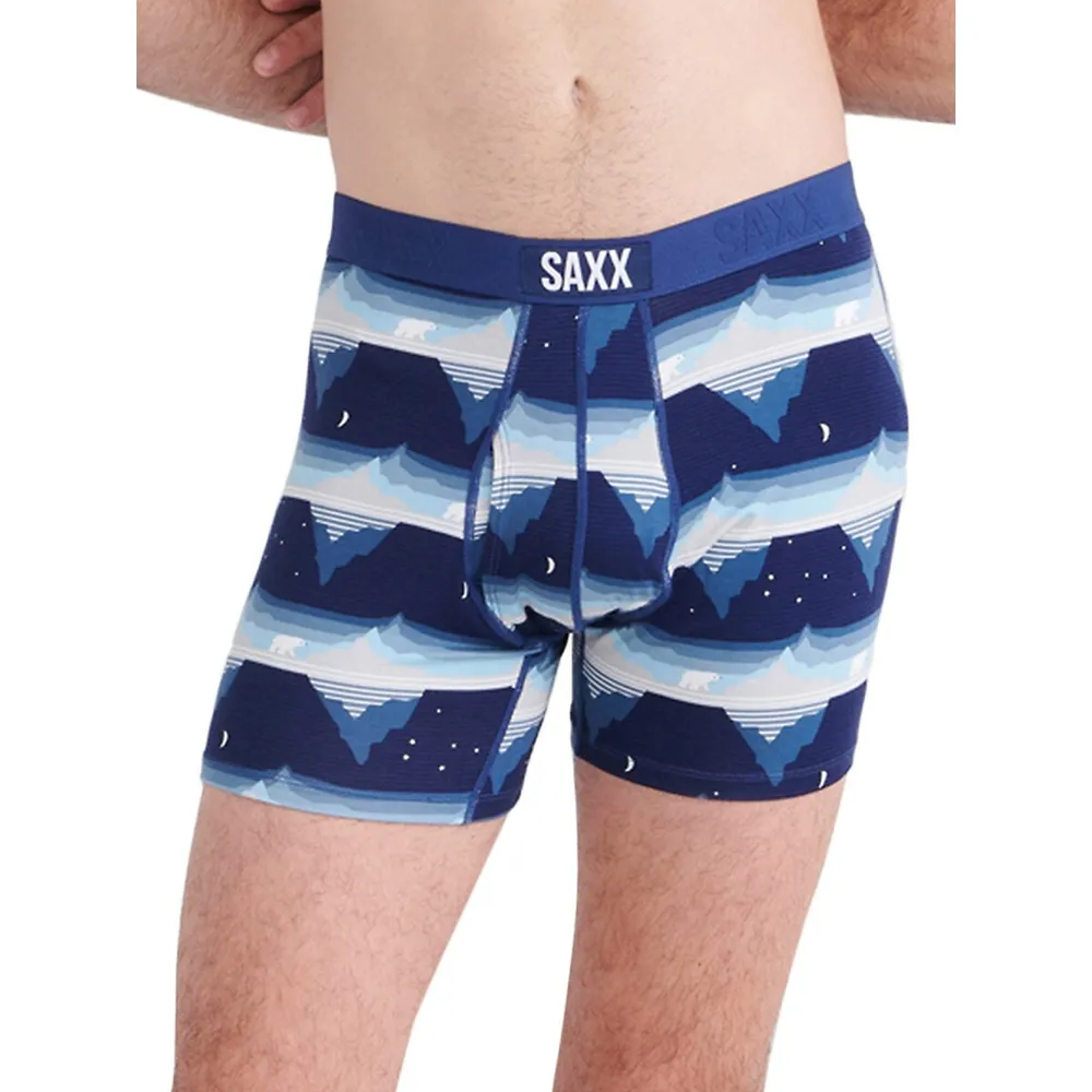 SAXX Underwear Ultra Super Go With The Floe-Print Relaxed-Fit Boxer Briefs