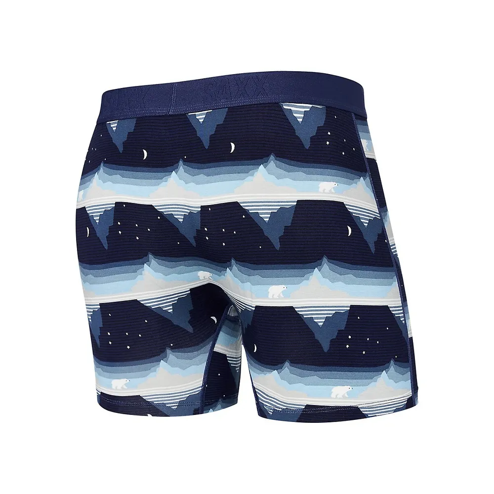 SAXX Underwear Ultra Super Go With The Floe-Print Relaxed-Fit Boxer Briefs